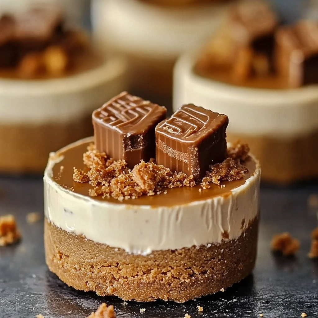 Recipe preparation for Mini Biscoff Cookie Butter Cheesecakes