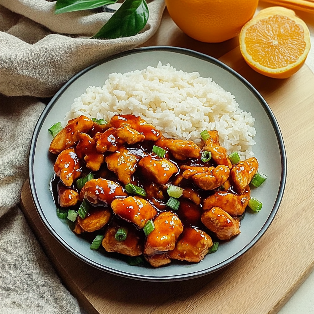 Recipe preparation for Spicy Orange Chicken