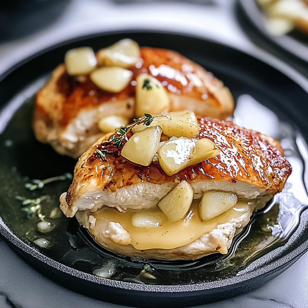Recipe preparation for Apple and Brie Stuffed Chicken