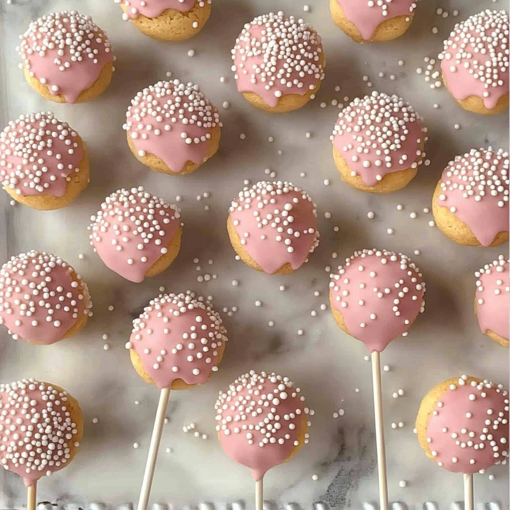 Recipe preparation for Starbucks Copycat Birthday Cake Pops