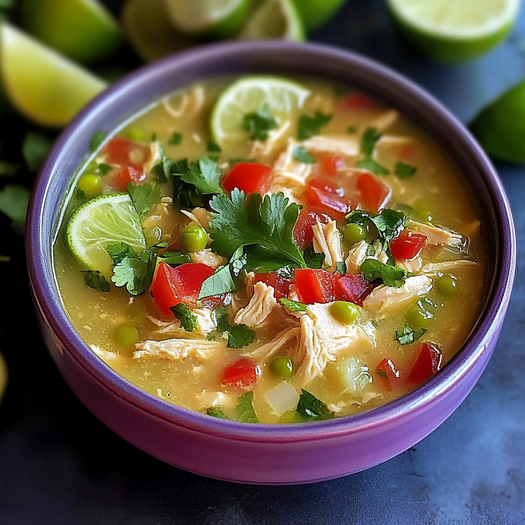 Recipe preparation for Mexican Chicken Lime Soup (Sopa de Lima)