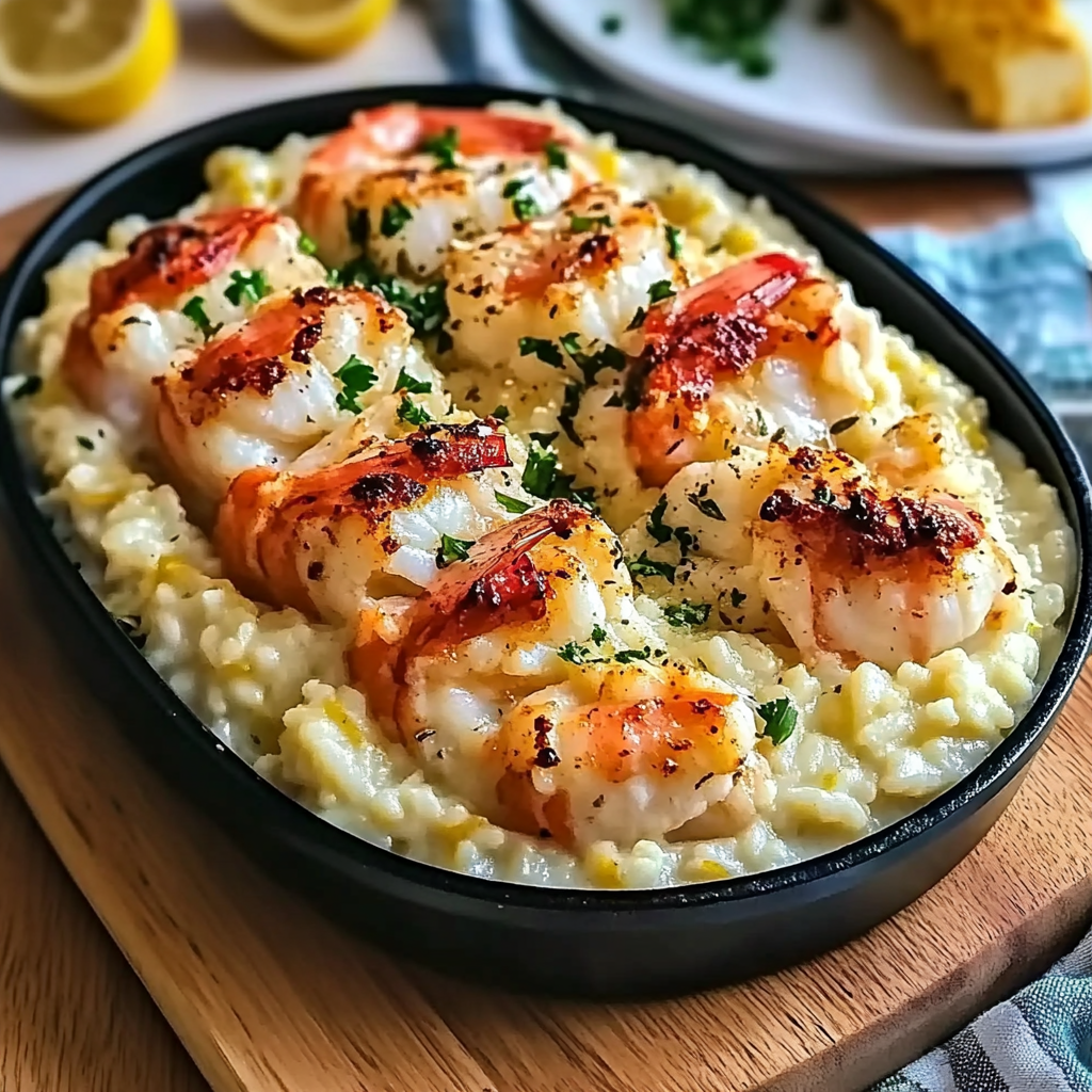 Recipe preparation for Lemon Butter Lobster Risotto