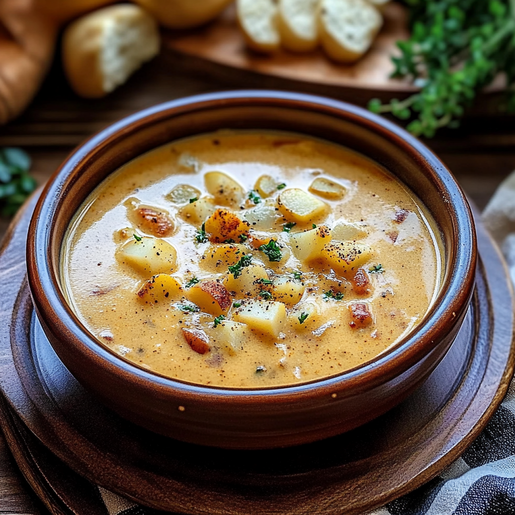 Recipe preparation for Hearty Cajun Potato Soup