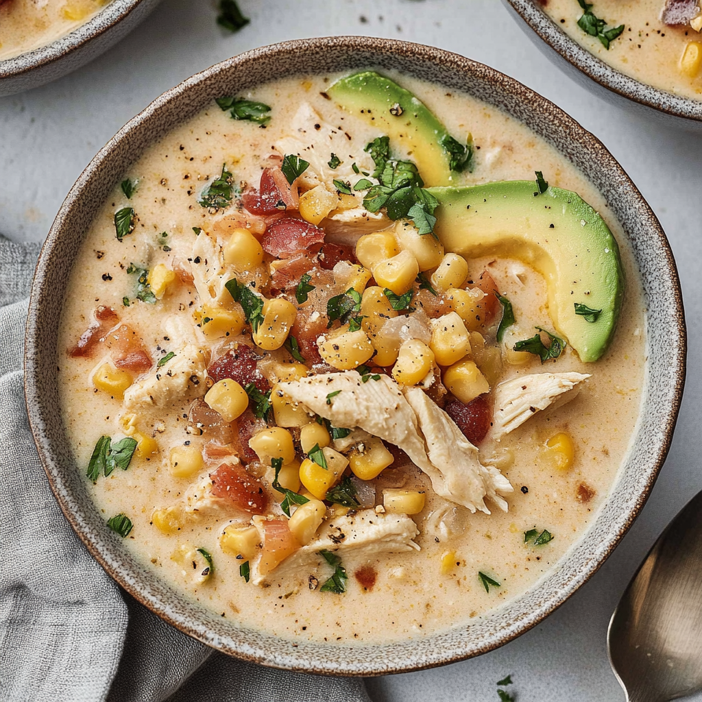 Recipe preparation for Mexican Street Corn White Chicken Chili