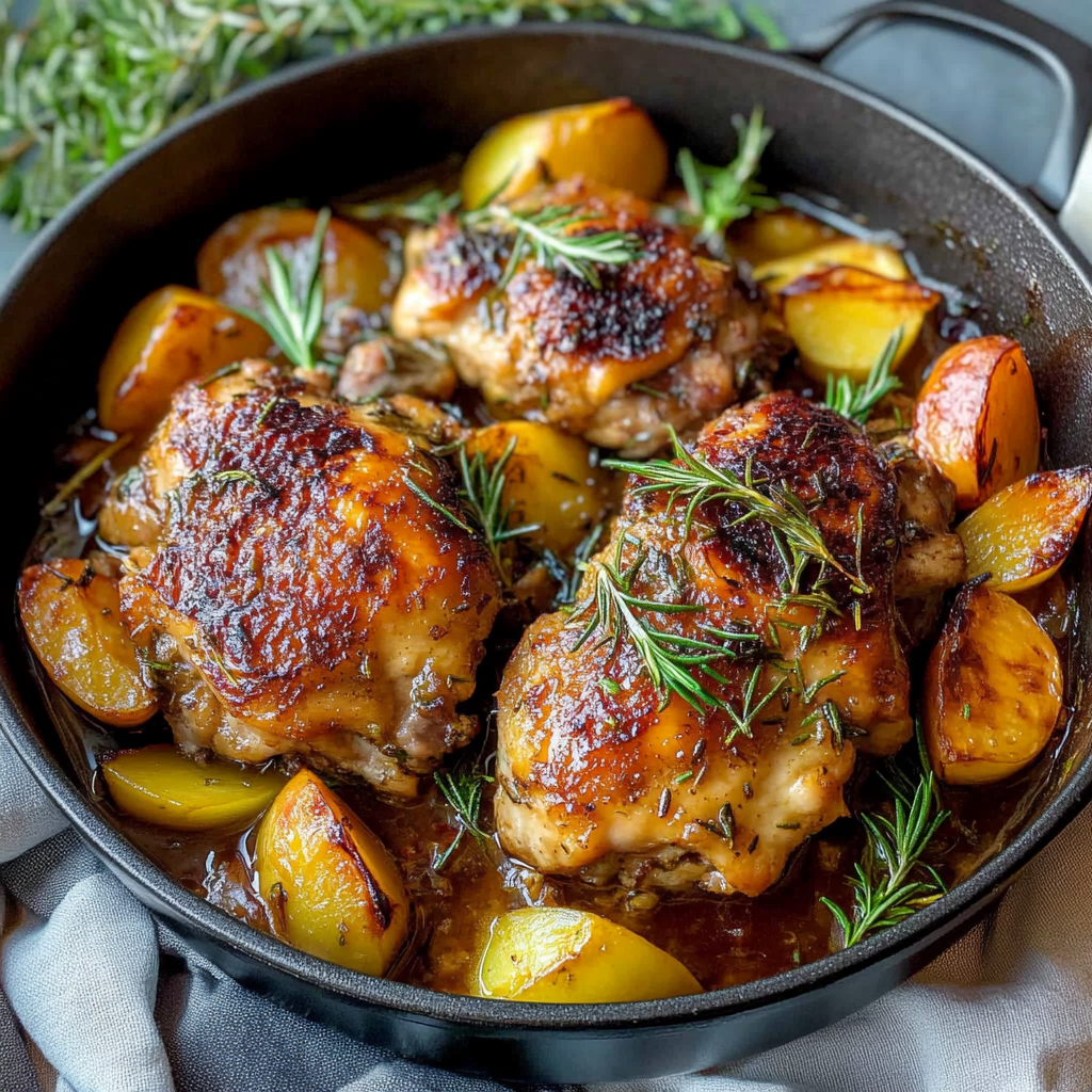 Recipe preparation for Rosemary Apple Cider Chicken Recipe