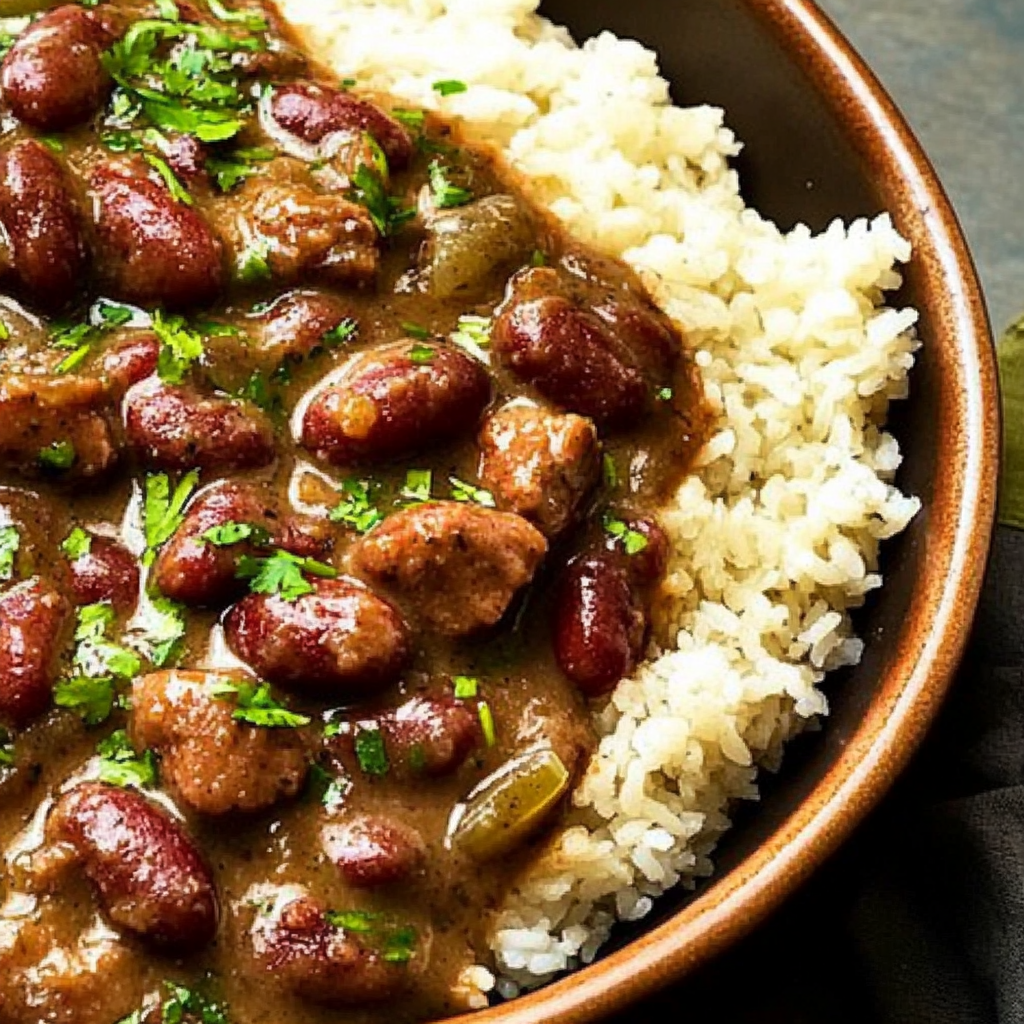 Recipe preparation for Authentic Louisiana Red Beans and Rice