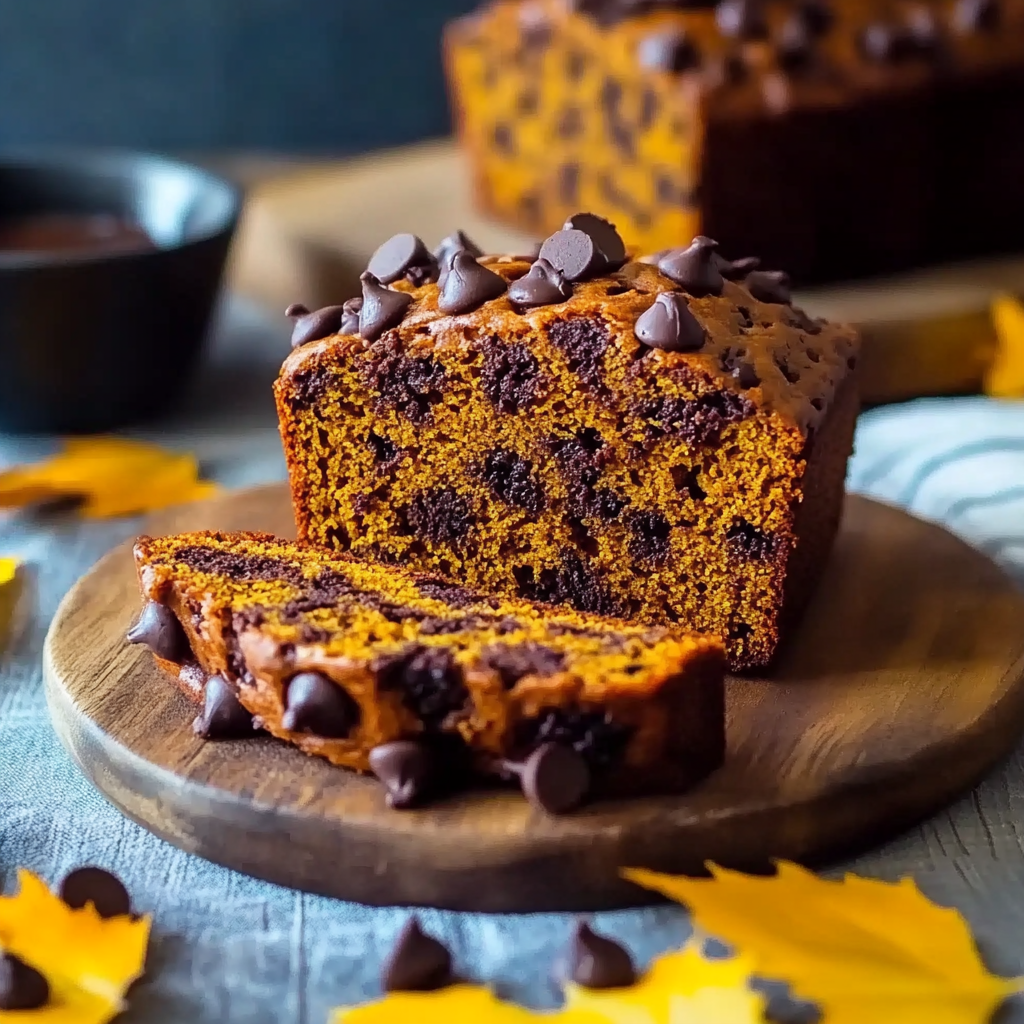 Recipe preparation for Chocolate Chip Pumpkin Bread