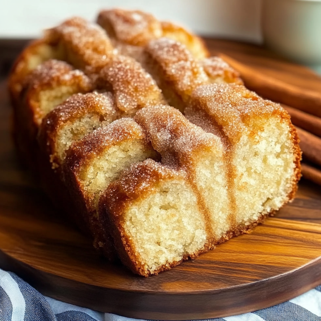Recipe preparation for Cinnamon Sugar Donut Bread