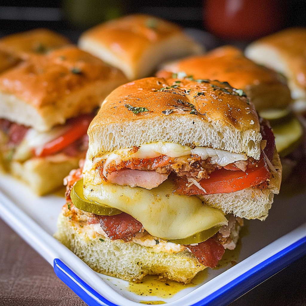 Recipe preparation for Hot Italian Sub Sliders