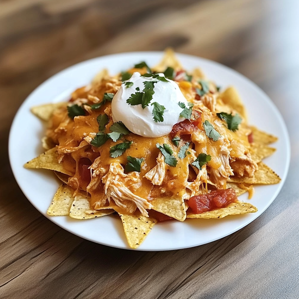 Recipe preparation for Crockpot Chicken Nachos