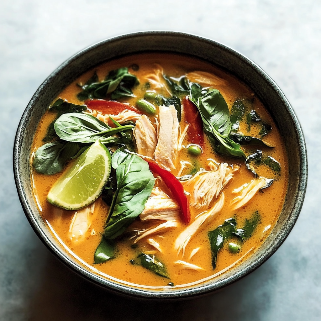 Recipe preparation for Thai Chicken Curry Soup