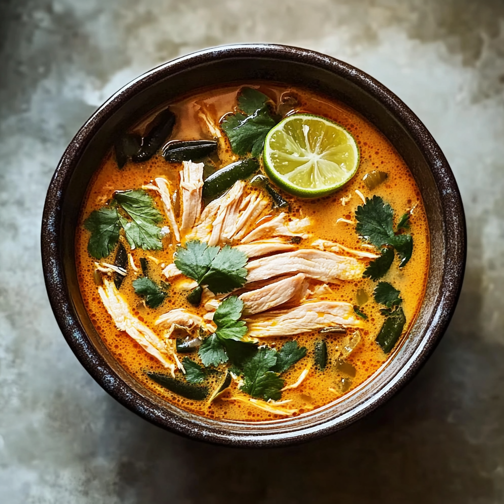 Recipe preparation for Easy Thai Chicken Curry Soup