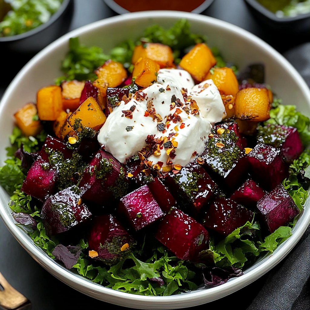 Recipe preparation for Roasted Beet Salad
