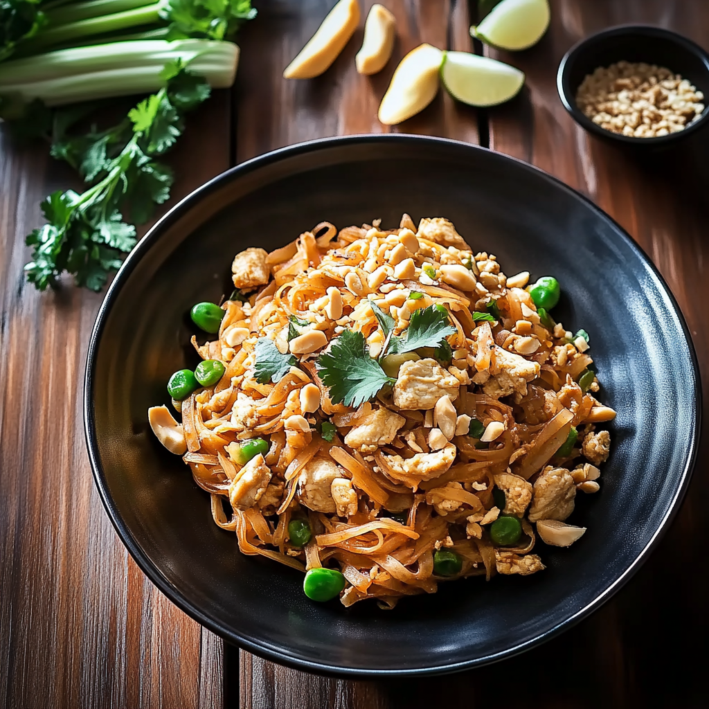 Recipe preparation for Chicken Pad Thai