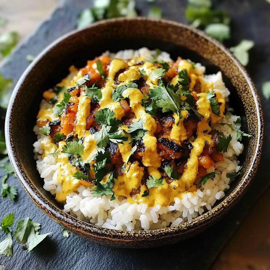 Recipe preparation for Blackstone Indian Spiced Rice Bowls