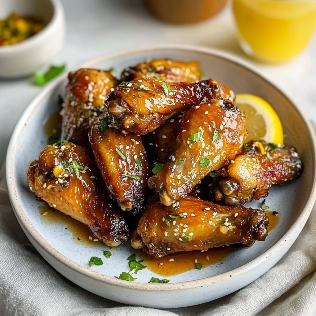 Recipe preparation for Honey Lemon Pepper Wings