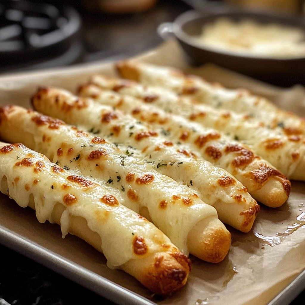 Recipe preparation for Italian Cheese Breadsticks