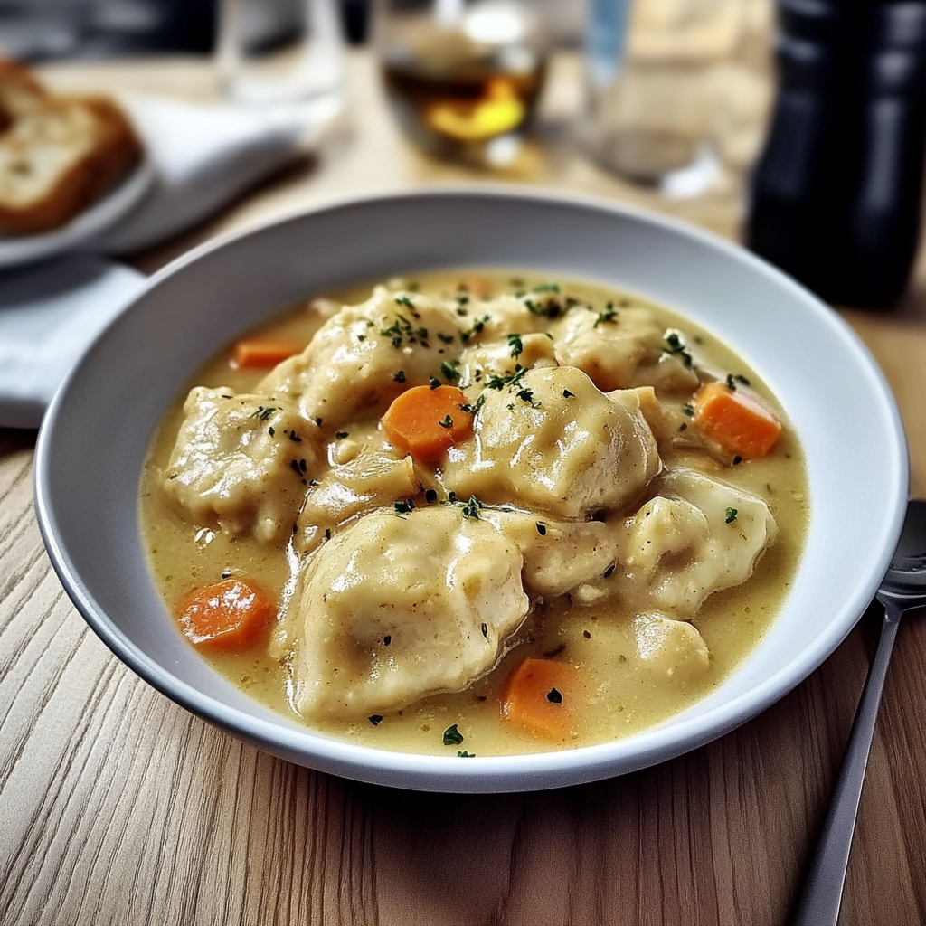 Recipe preparation for Chicken and Dumplings