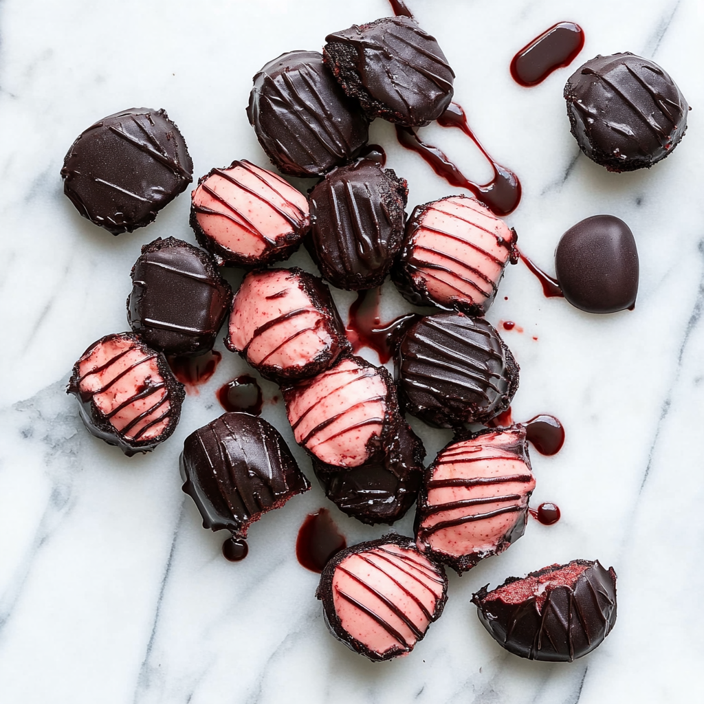 Recipe preparation for Tart Cherry Fondant Creams