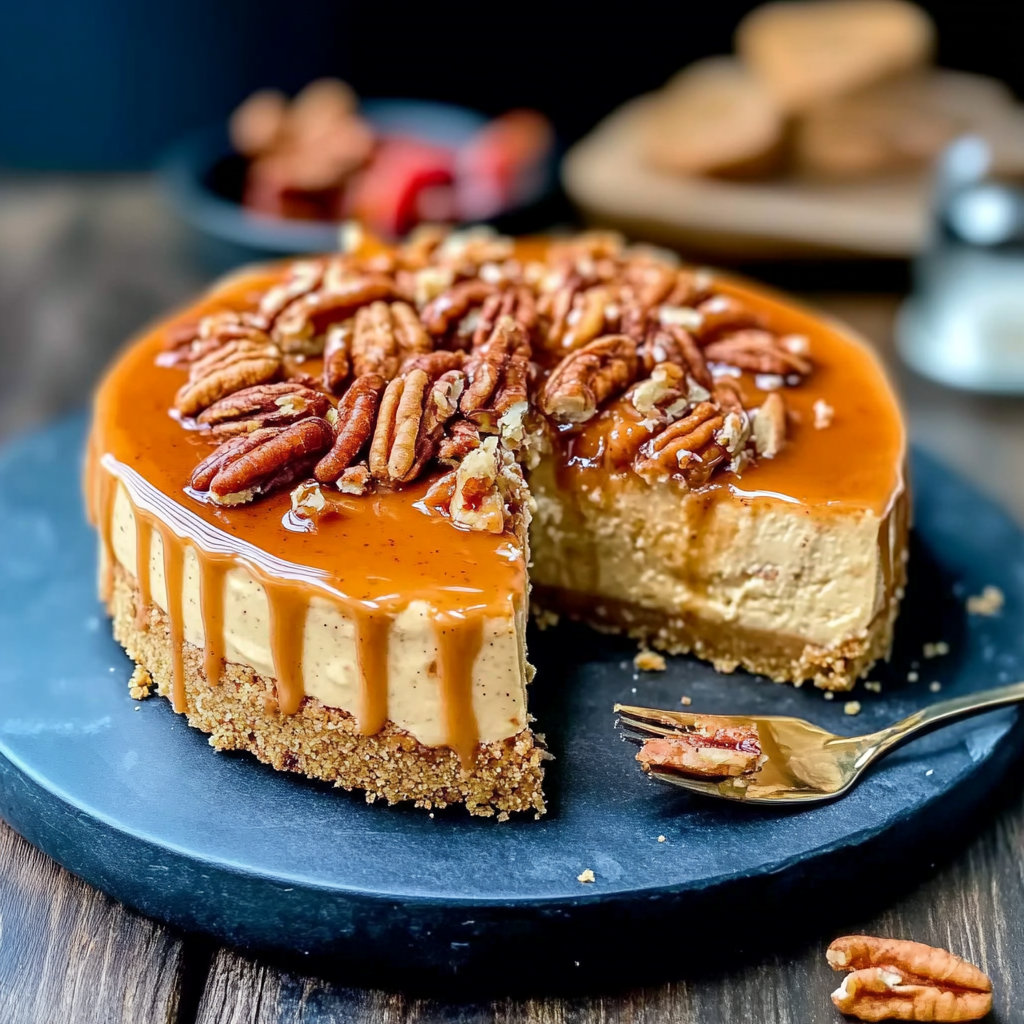 Recipe preparation for Holiday Spice Cheesecake