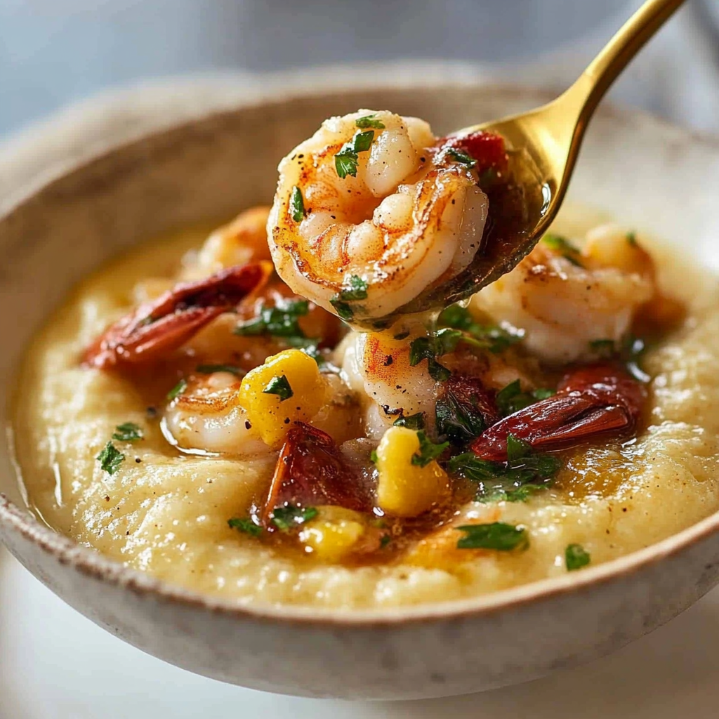 Recipe preparation for Carolina Shrimp and Grits