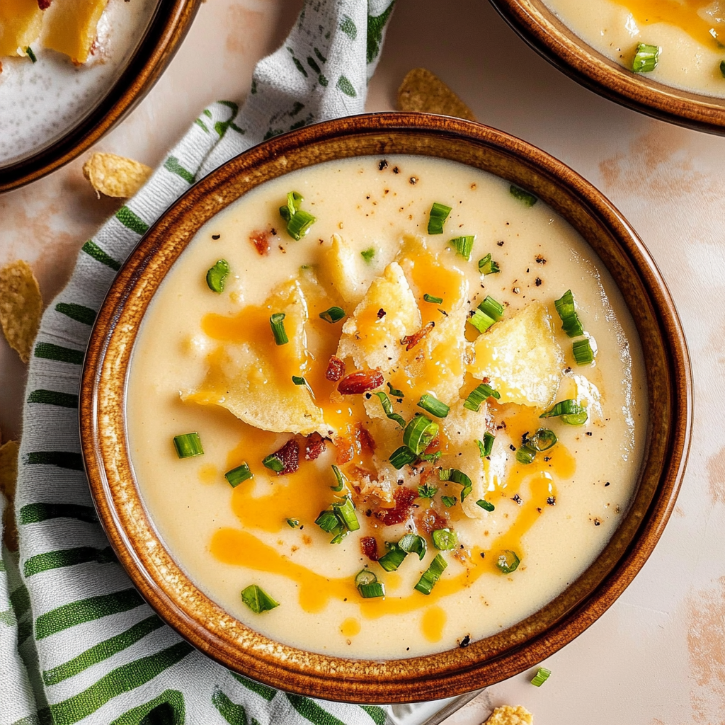 Recipe preparation for Loaded Baked Potato Soup