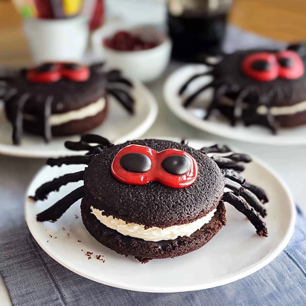 Recipe preparation for Spider Whoopie Pies