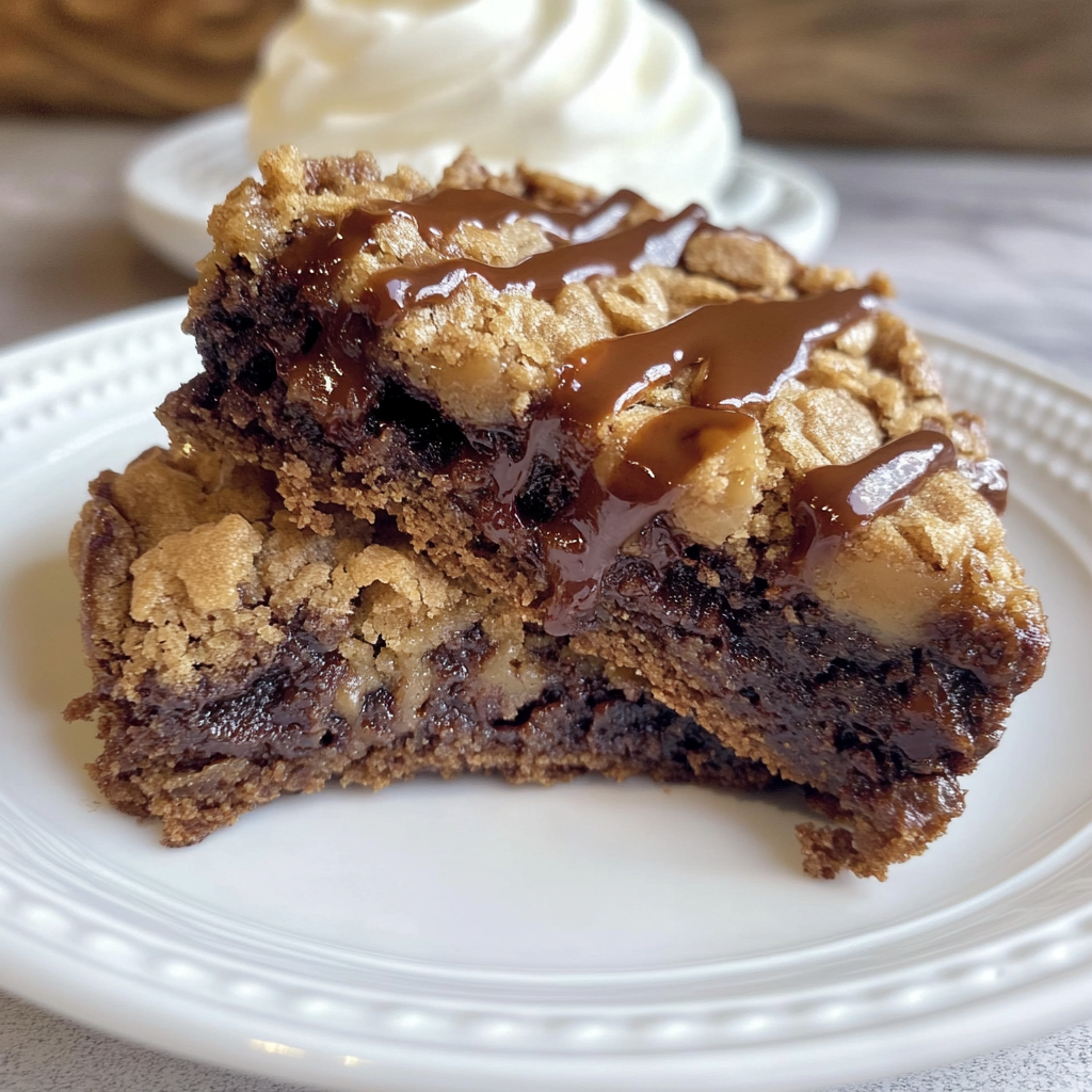 Recipe preparation for Peanut Butter Cup Stuffed Brookies