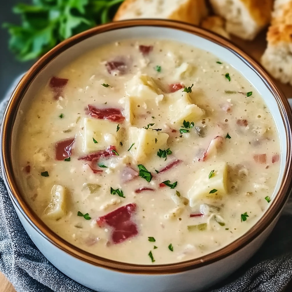 Recipe preparation for Reuben Soup