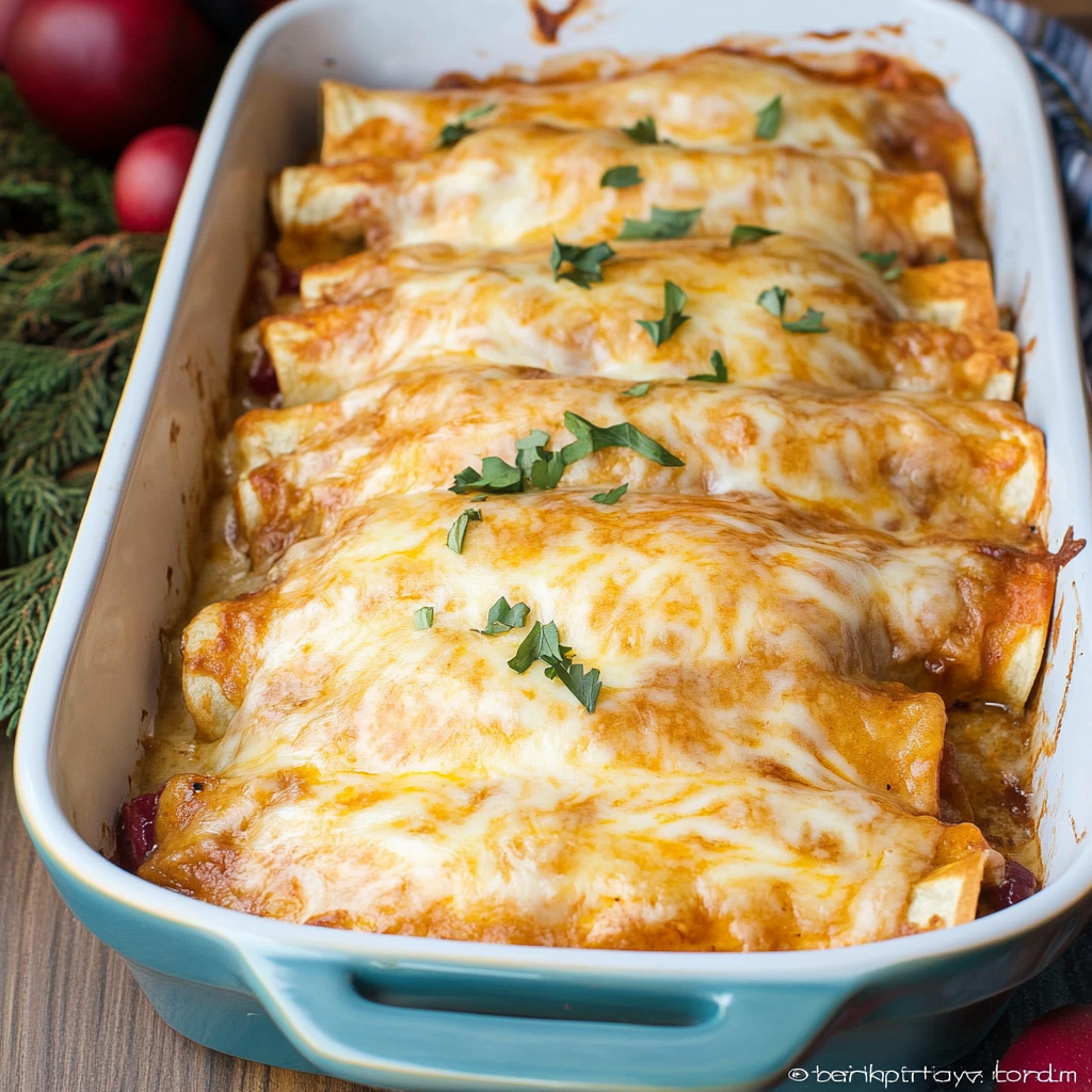 Recipe preparation for Thanksgiving Enchiladas