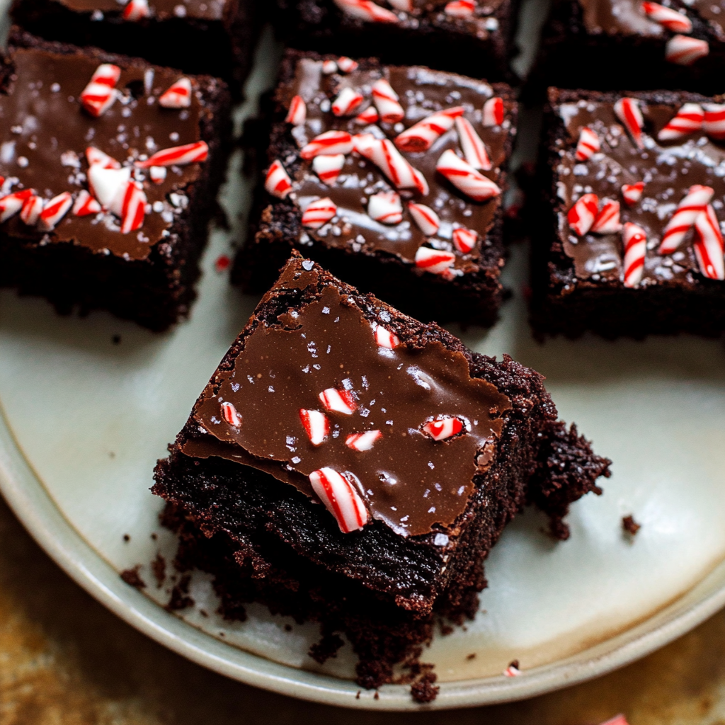 Recipe preparation for One Bowl Peppermint Brownies