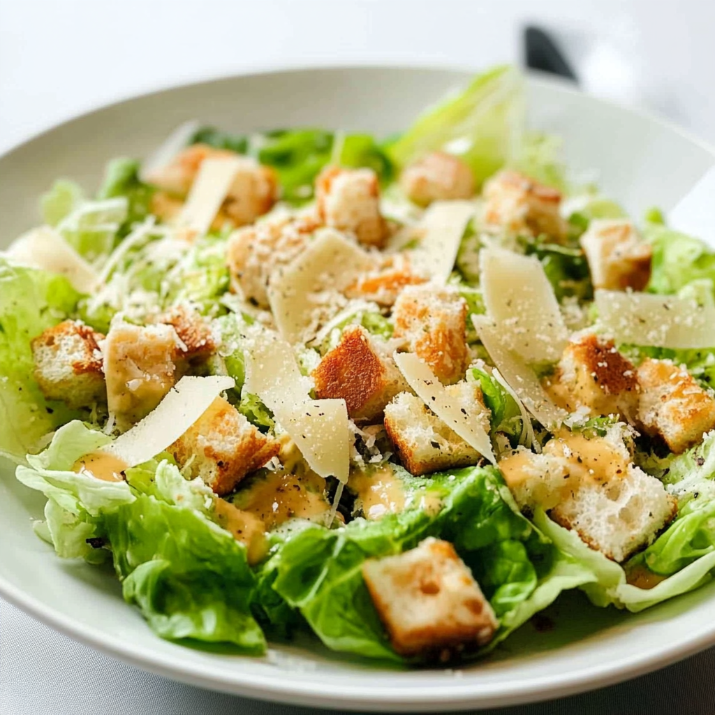Recipe preparation for Caesar salad