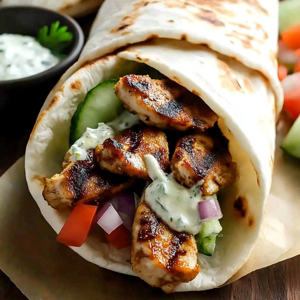 Recipe preparation for Chicken Gyros
