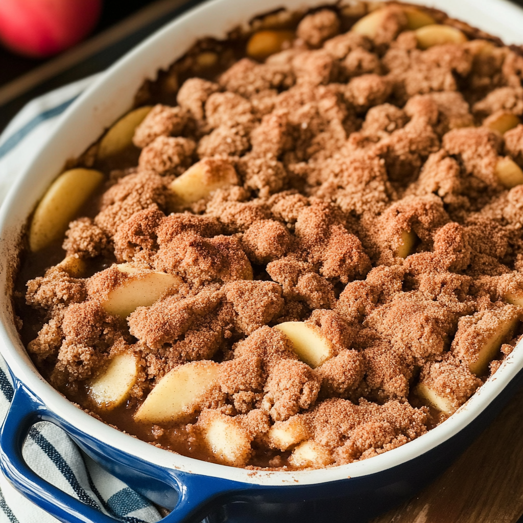 Recipe preparation for Apple Crisp with Cinnamon Topping