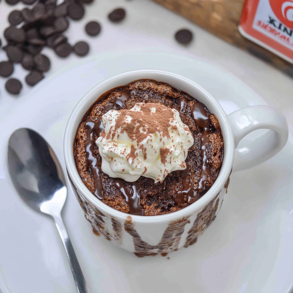 Recipe preparation for Nutella Mug Cake