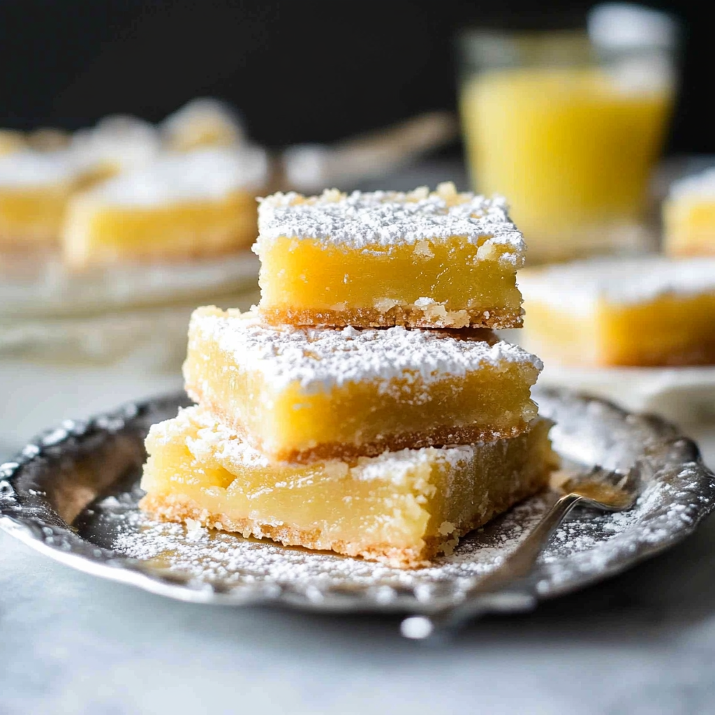 Recipe preparation for Easy Lemon Bars with Shortbread Crust