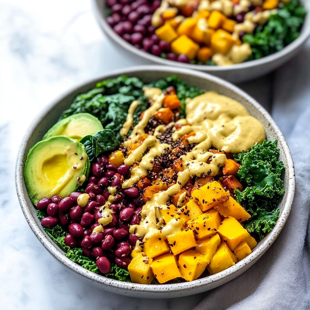 Recipe preparation for Buddha Bowl with Tahini Dressing