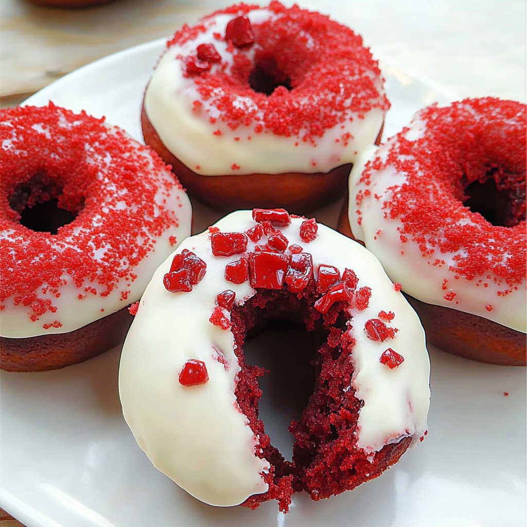 Recipe preparation for Red Velvet Donuts