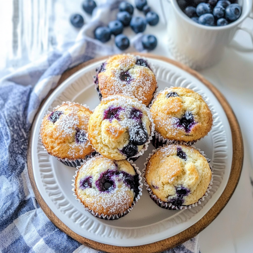 Recipe preparation for Blueberry Eggnog Muffins