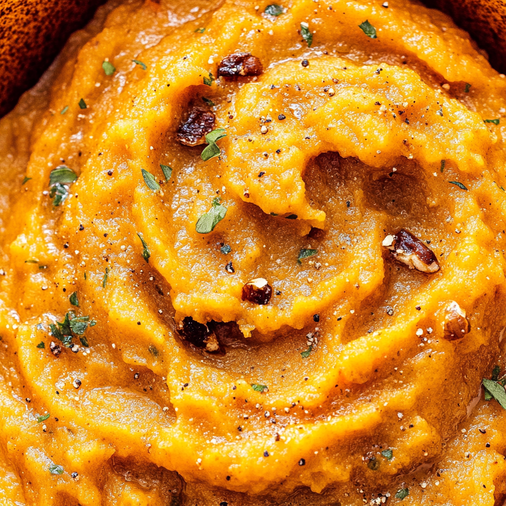 Recipe preparation for Brown Butter Sweet Potato Mash