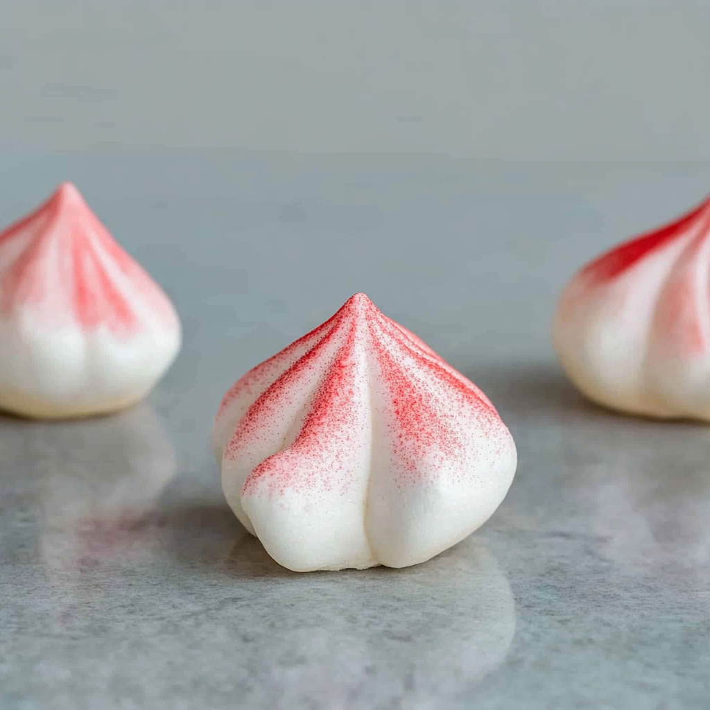 Recipe preparation for Peppermint Meringue Kisses