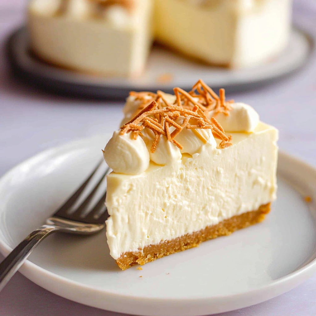 Recipe preparation for Creamy White Chocolate Cheesecake