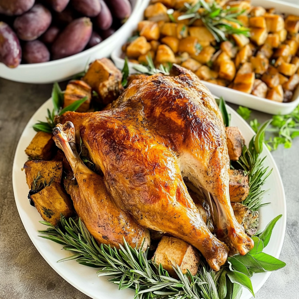 Recipe preparation for Marinated Thanksgiving Turkey