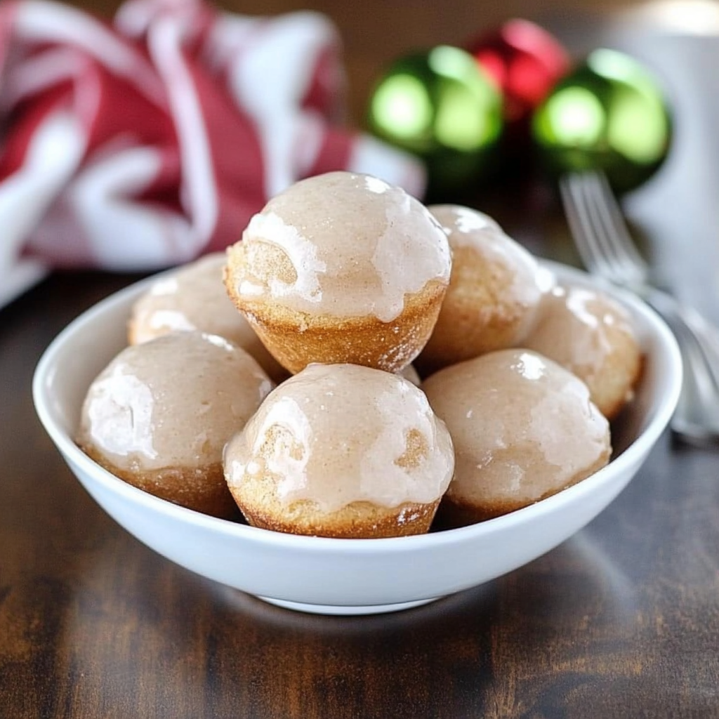 Recipe preparation for Eggnog Donut Muffins