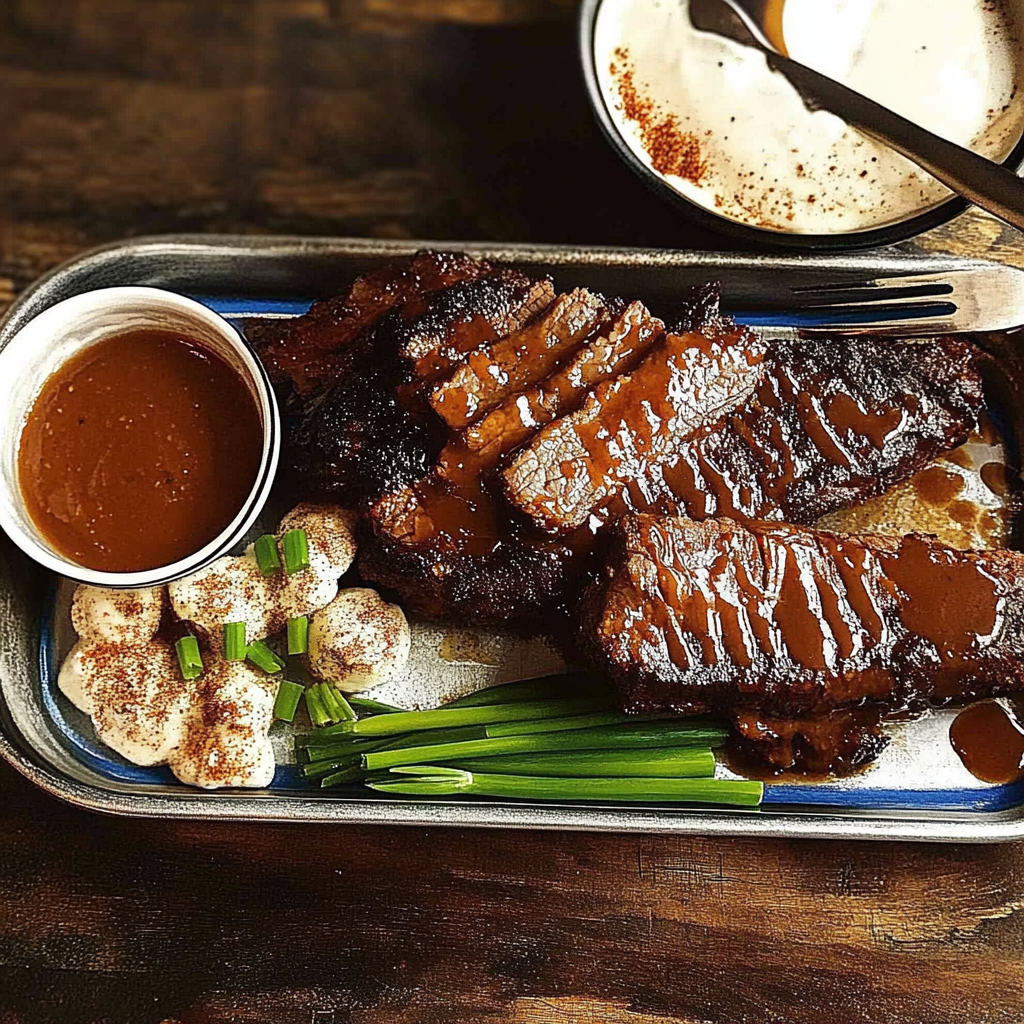 Recipe preparation for Maple Bourbon Beef Brisket