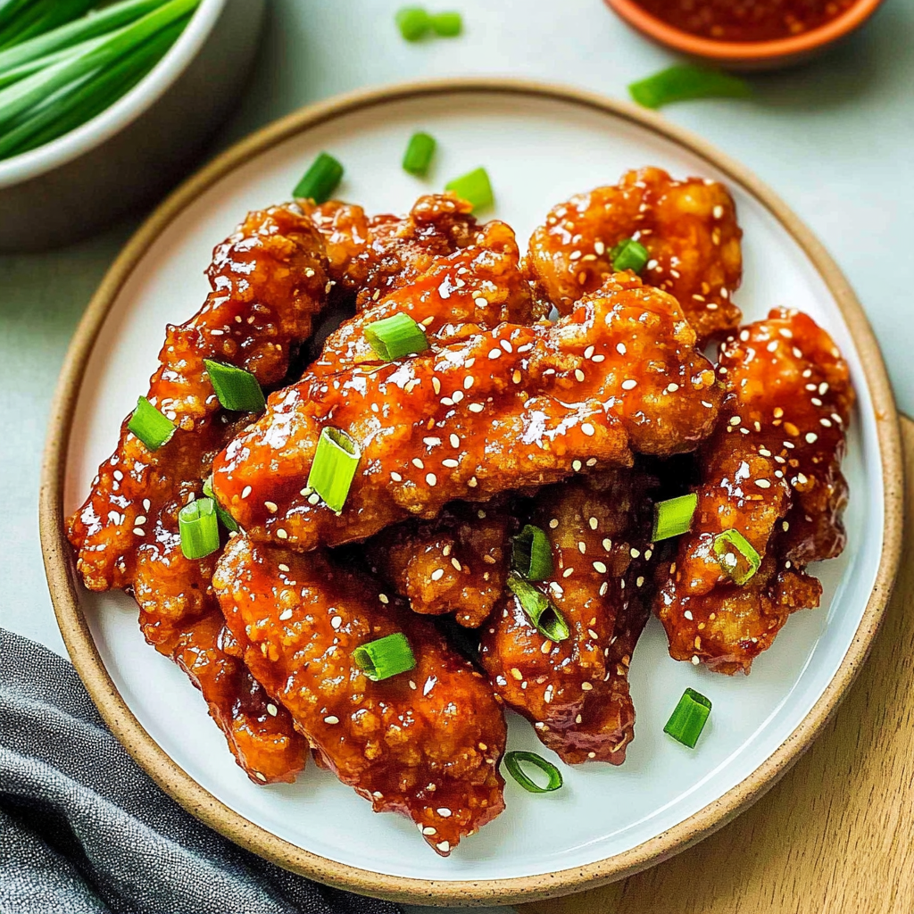 Recipe preparation for Crispy Honey Garlic Chicken Strips