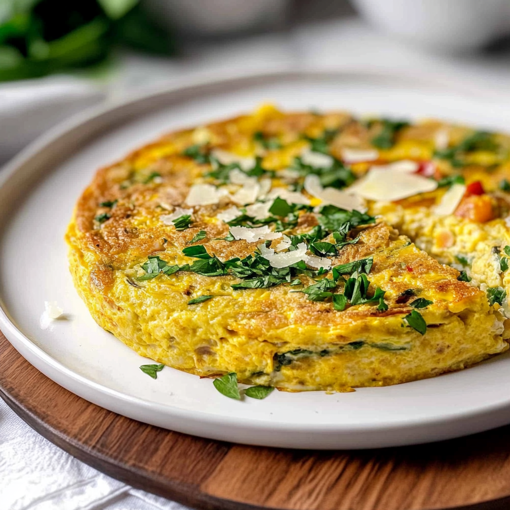 Recipe preparation for Savory Herbed Breakfast Frittata