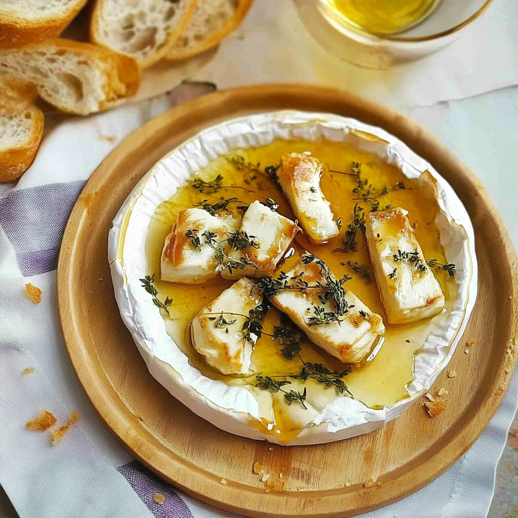 Recipe preparation for Baked Camembert with Honey & Thyme
