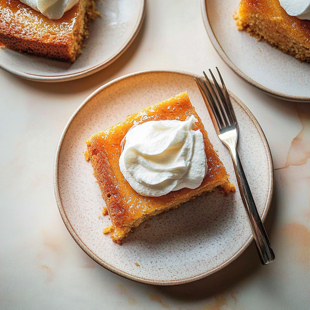 Recipe preparation for Persimmon Pudding with Whipped Cream