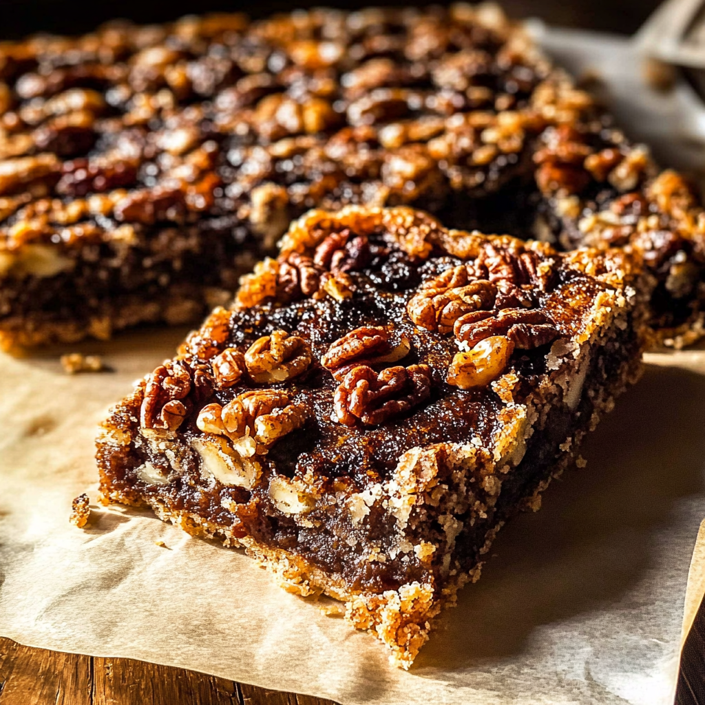 Recipe preparation for Brown Sugar Pecan Pie Bars